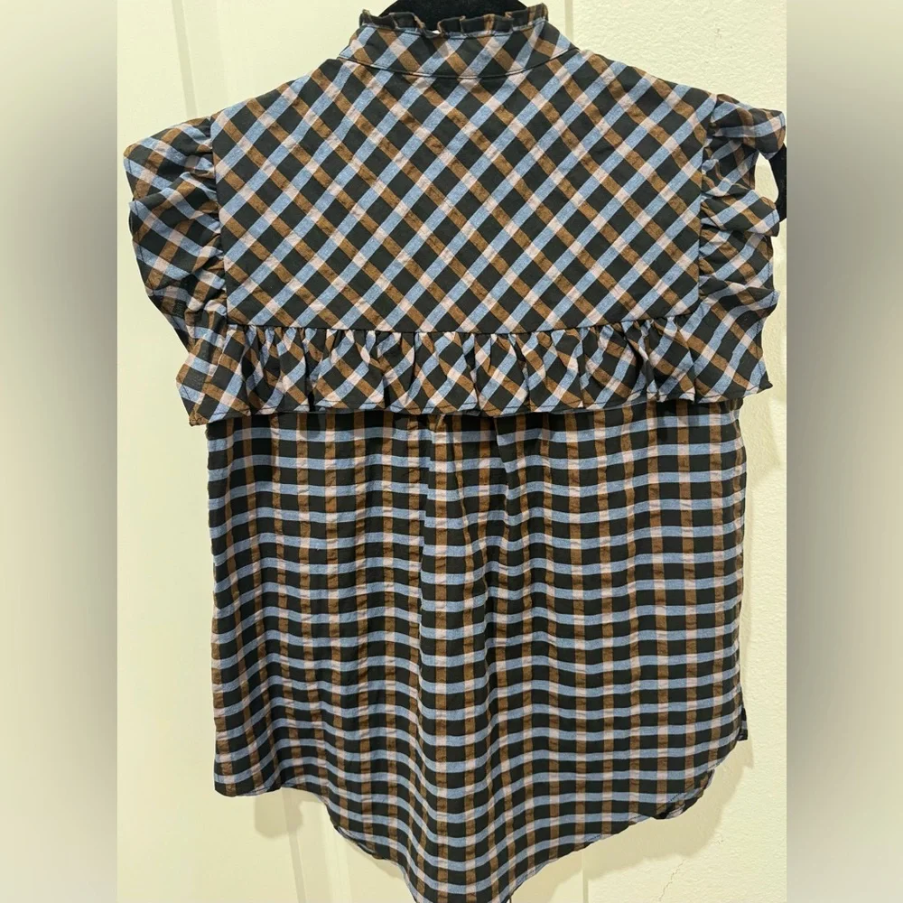 Veronica Beard Kyle Top in Blue Multi NWT - Picture 4 of 8